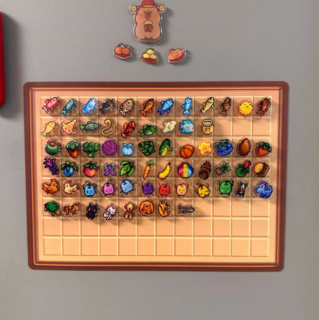 Farm Videogame-Inspired Fridge Magnets
